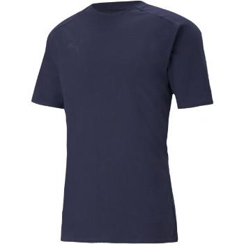 Puma TEAMCUP CASUALS TEE Fotbalové triko, tmavě modrá, velikost