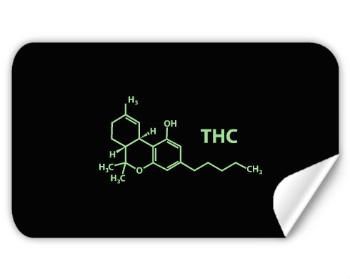 Samolepky obdelník - 5 kusů THC
