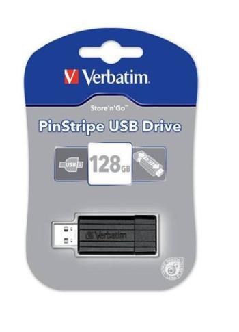 VERBATIM USB Flash Disk Store \'n\' Go PinStripe 128GB - Black