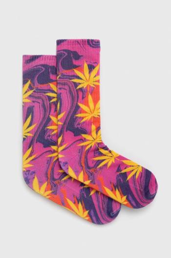 Ponožky HUF pánské, fialová barva