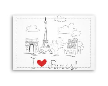 Fotoobraz 60x40 cm malý I Love Paris
