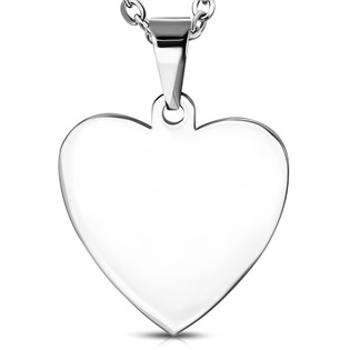 Šperky4U Ocelový přívěšek srdce 20 x 22 mm - DR1001-S