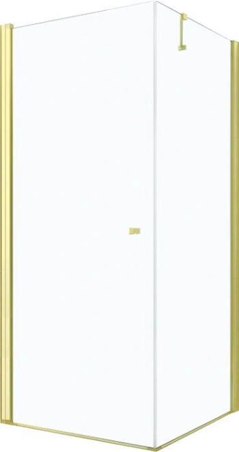 MEXEN/S PRETORIA sprchový kout 80x80 cm, transparent, zlatá 852-080-080-50-00