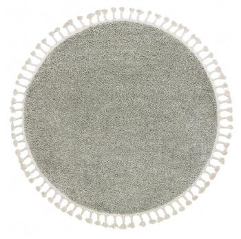 Dywany Łuszczów Kusový koberec Berber 9000 green kruh - 160x160 (průměr) kruh cm Zelená