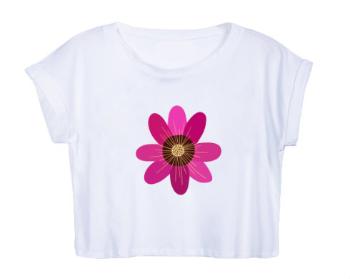 Dámské tričko Organic Crop Top Květina