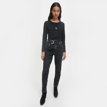 Calvin Klein dámské černé triko s dlouhým rukávem - S (BEH)