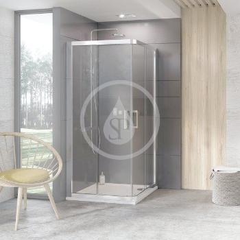 RAVAK 10° Sprchový kout 10RV2-90, 900x900 mm, satin/sklo 1ZI70U00Z1