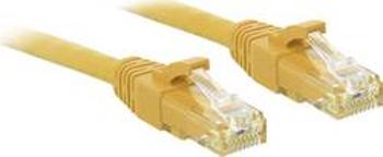 Síťový kabel RJ45 LINDY 48063, CAT 6, U/UTP, 2.00 m, žlutá