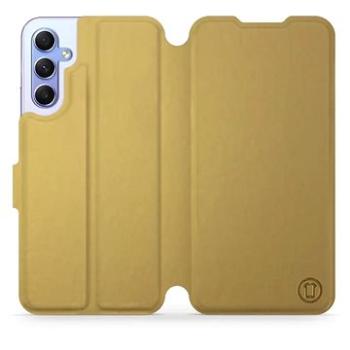 Mobiwear flip pro Samsung Galaxy A34 5G - Gold&Gray (5904808506458)