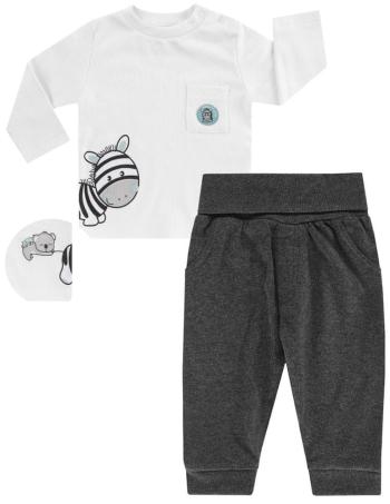 JACKY dětský set tričko a kalhoty Zebra 3321010 86 tmavě šedá