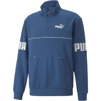 Puma POWER COLORBLOCK HALF ZIP FL Pánská mikina, modrá, velikost M