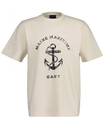 TRIČKO GANT D2. MARITIME T-SHIRT bílá XL