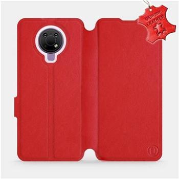 Mobiwear kožené flip pouzdro pro Nokia G10 - Červené (5903516832439)
