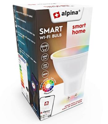 ALPINA Chytrá žárovka LED RGB WIFI bílá + barevná GU10ED-225431