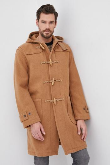 Vlněný kabát Polo Ralph Lauren béžová barva, přechodný