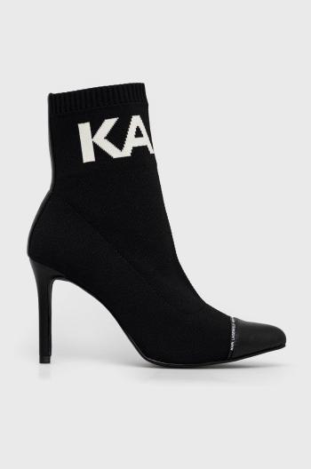 Nízké kozačky Karl Lagerfeld Panache Hi dámské, černá barva, na podpatku