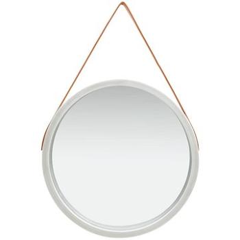 Nástěnné zrcadlo s popruhem 60 cm stříbrné (320370)