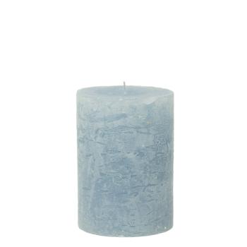 Světle modrá válcová svíčka S - Ø7*10cm BRKLB710