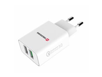 Adaptér USB SWISSTEN 2x USB QC 3.0 22060100