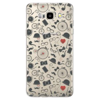 Odolné silikonové pouzdro iSaprio - Vintage Pattern 01 - black - Samsung Galaxy J5 2016