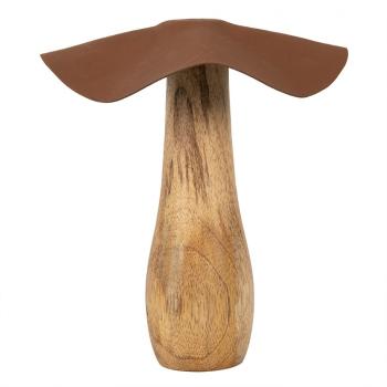 Dřevěná dekorace houba Mushroom - Ø 16*15 cm 6H2387L