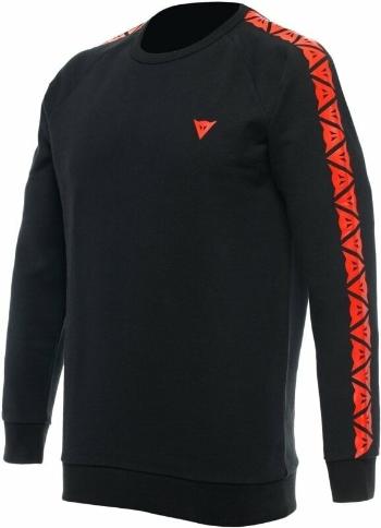 Dainese Sweater Stripes Black/Fluo Red XL Mikina