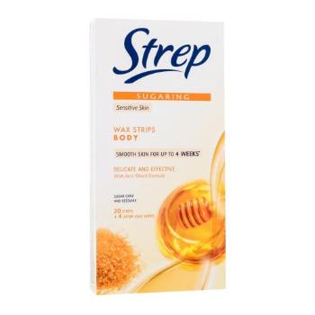 Strep Sugaring Wax Strips Body Delicate And Effective Sensitive Skin 20 ks depilační přípravek pro ženy poškozená krabička