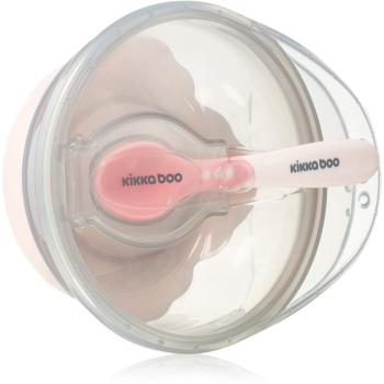 Kikkaboo Suction Bowl with Spoon miska s lžičkou s víčkem 4 m+ Pink 1 ks