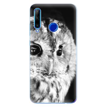 Odolné silikonové pouzdro iSaprio - BW Owl - Huawei Honor 20 Lite