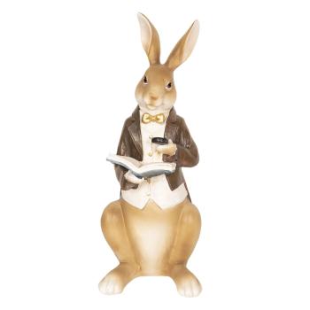 Dekorace králík s knihou - 15*13*40 cm 6PR2600