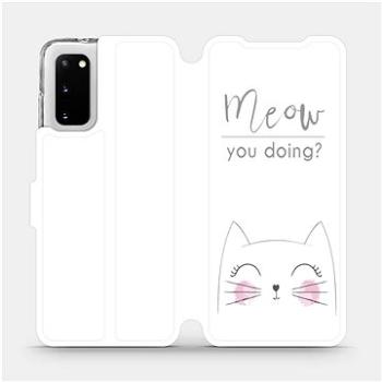 Flipové pouzdro na mobil Samsung Galaxy S20 - M098P Meow you doing? (5903516168675)