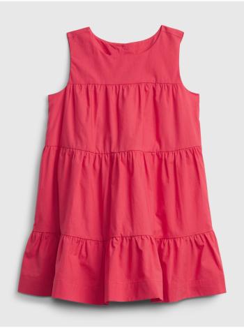 Červené holčičí dětské šaty tiered dress