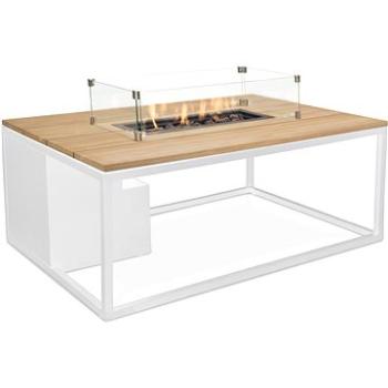 COSI Stůl s plynovým ohništěm -  Cosiloft 120 bílý rám/ dřevěná deska (5958760)