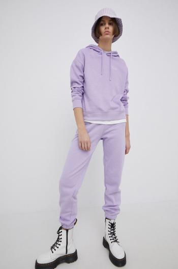 Kalhoty JDY dámské, fialová barva, melanžové