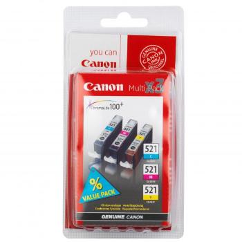 CANON CLI-521 - originální cartridge, barevná, 3x9ml