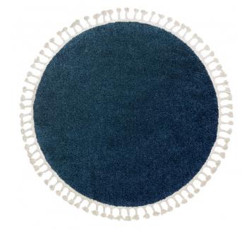 Dywany Łuszczów Kusový koberec Berber 9000 navy kruh - 120x120 (průměr) kruh cm Modrá