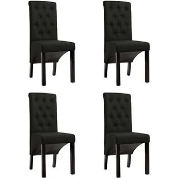 Jídelní židle 4 ks černé textil (276975)