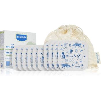 Mustela ECO Reusable & Washable Wipes čisticí ubrousky pro děti od narození 10 ks