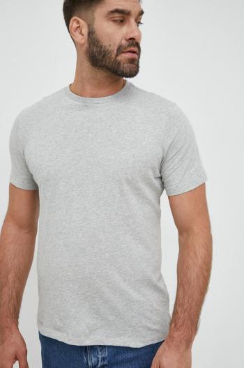 Bavlněné tričko GAP šedá barva