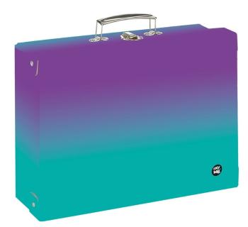 Oxybag Kufřík lamino hranatý A4 OXY Ombre Purple- blue