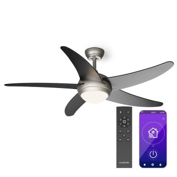 Klarstein Bolero 2 v 1 Smart, stropní ventilátor, Ø 132 cm, světlo 55 W, dálkové ovládání, ovládání přes aplikaci, dvousměrný provoz