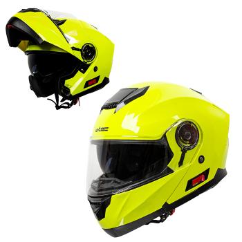 Výklopná moto přilba W-TEC Cullo  L (59-60)  fluo žlutá