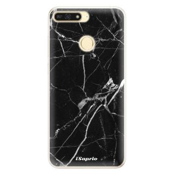 Silikonové pouzdro iSaprio - Black Marble 18 - Huawei Honor 7A