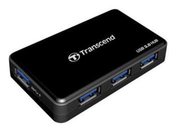 Transcend USB 3.0 Hub 4-port + napájecí zdroj, TS-HUB3K