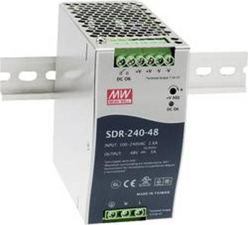 Síťový zdroj na DIN lištu Mean Well SDR-240-24, 1 x, 24 V/DC, 10 A, 240 W