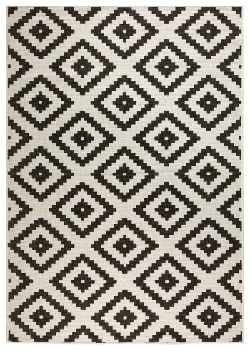 NORTHRUGS - Hanse Home koberce Kusový koberec Twin-Wendeteppiche 103129 schwarz creme - 80x150 cm Černá