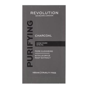 Revolution Skincare Purifying Charcoal Nose Pore Strips 6 ks čisticí ubrousky pro ženy na mastnou pleť; na problematickou pleť s akné