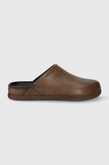 Pantofle Crocs Dylan Burnished Clog pánské, hnědá barva, 209517