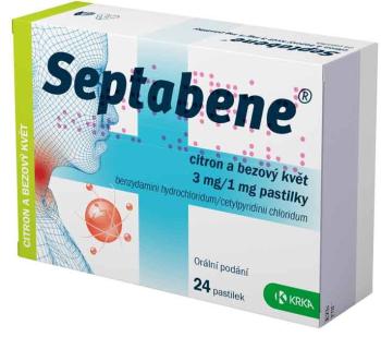 Septabene® 3 mg/1 mg citron a bezový květ 24 pastilek