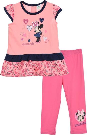 MINNIE MOUSE DÍVČÍ RŮŽOVÝ SET TRIČKO+LEGÍNY Velikost: 71